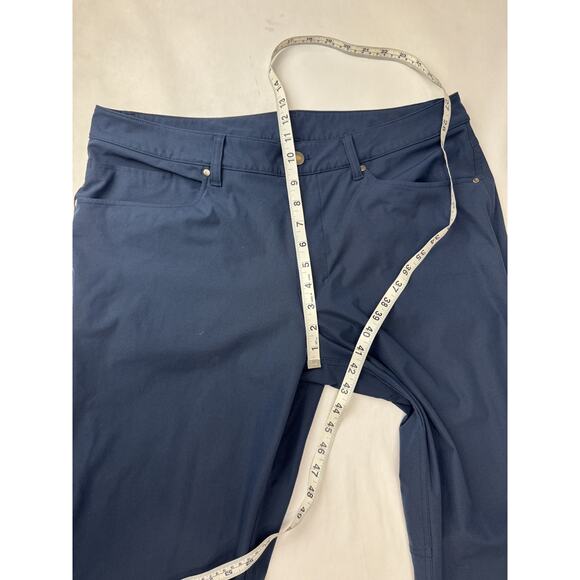 Lululemon ABC Pants Mens 36 * 32 Blue Classic Fit 5 Pocket Warpstreme LM5968S - Picture 5 of 11